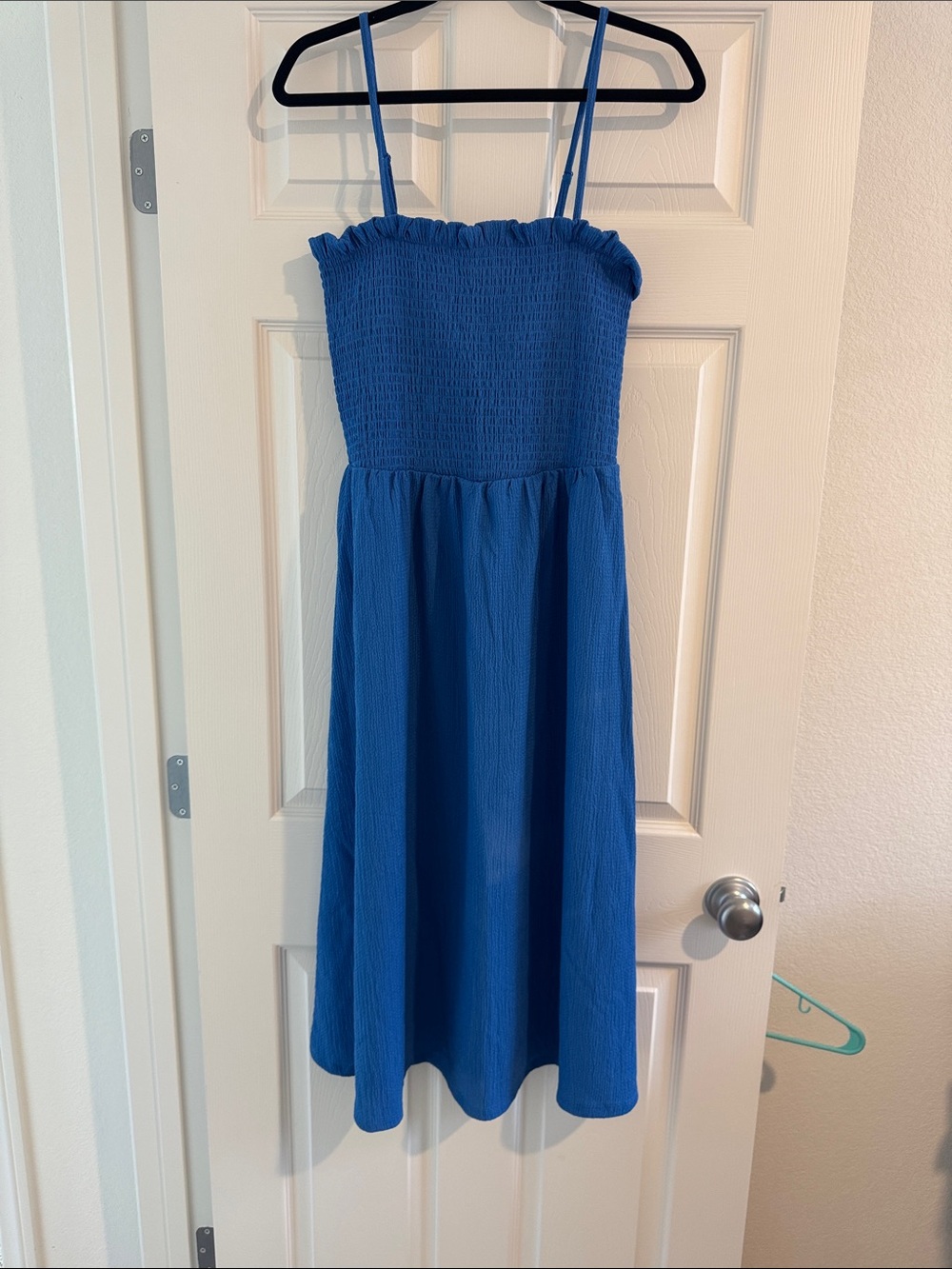 H&M Royal Blue Smocked Sundress with Spaghetti Straps. Size L